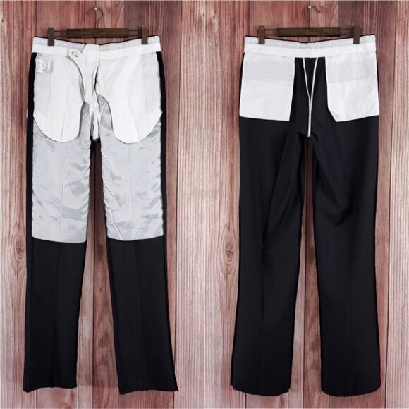 *READ DESC* NWT Zanella Mens Size 34 Devon Black 100% Wool Pants Made in Italy - Picture 3 of 13